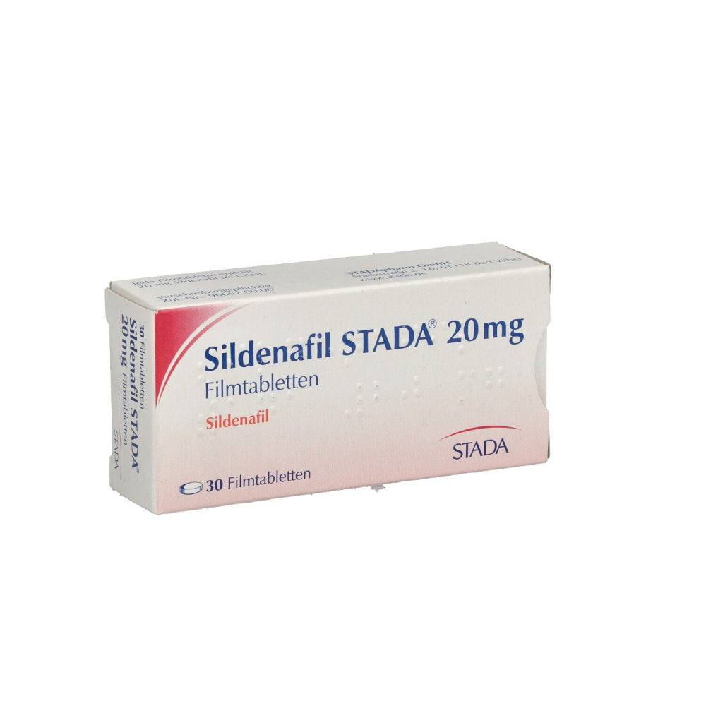 Das Produktfoto zeigt Sildenafil Stada 20 Mg Filmtabletten (30 stk) PZN 11691941