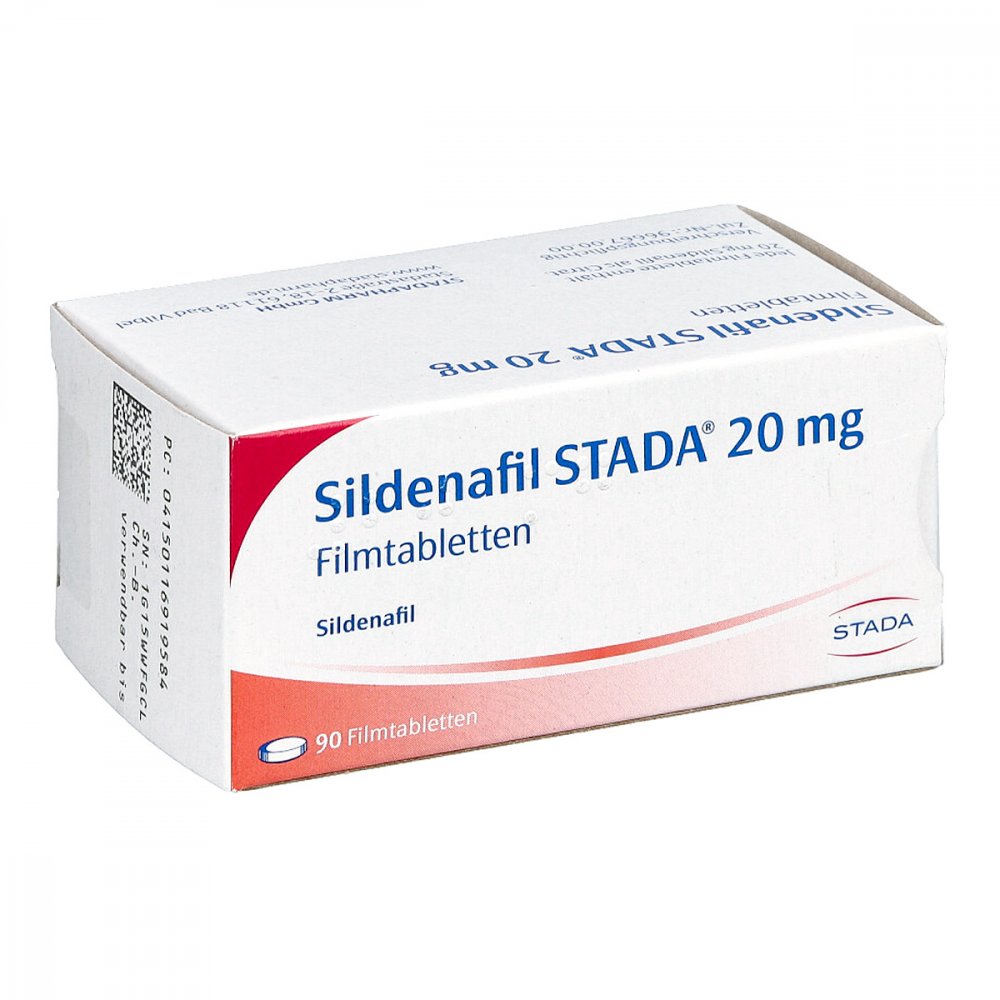 Das Produktfoto zeigt Sildenafil Stada 20 Mg Filmtabletten (90 stk) PZN 11691958