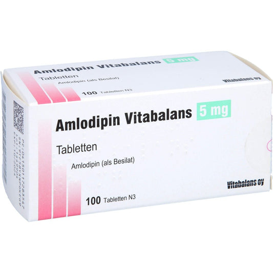 Amlodipin Vitabalans 5 Mg Tabletten (100 stk)