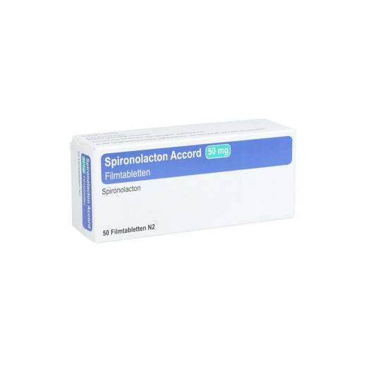 Das Produktfoto zeigt Spironolacton Accord 50 Mg Filmtabletten (50 stk) PZN 11851988
