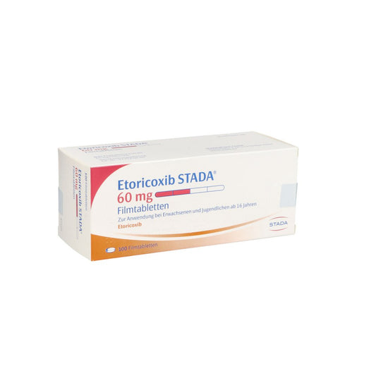 Das Produktfoto zeigt Etoricoxib Stada 60 Mg Filmtabletten (100 stk) PZN 11853013