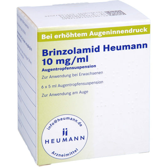 Das Produktfoto zeigt Brinzolamid Heumann 10 Mg/Ml Augentropfensusp. (6X5 ml) PZN 11871264