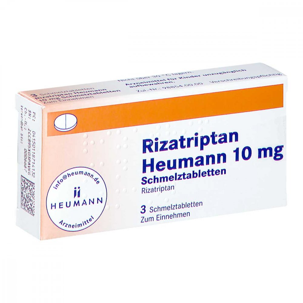 Rizatriptan Heumann 10 Mg Schmelztabletten (3 stk)