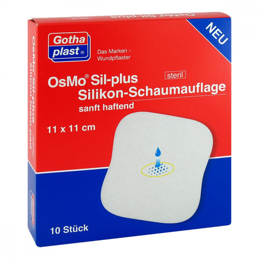 Das Produktfoto zeigt Osmo Sil-Plus Silikon-Schaumauflage 11x11 Cm Ster. (10 stk) PZN 11896985