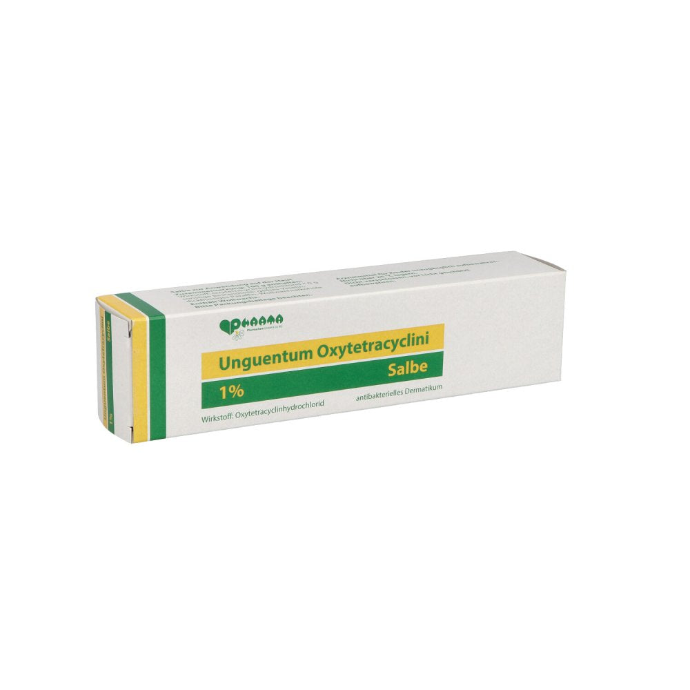 Das Produktfoto zeigt Unguentum Oxytetracyclini (100 g) PZN 12309151
