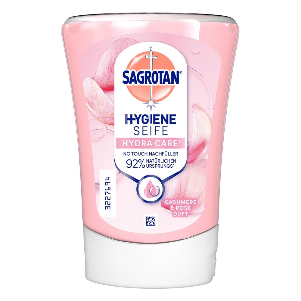 Das Produktfoto zeigt Sagrotan No-Touch Nachfüller Cashmere & Roseness. (250 ml) PZN 12309464
