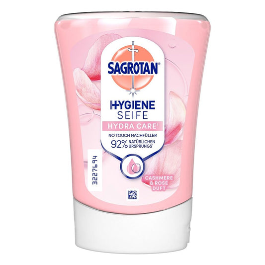 Das Produktfoto zeigt Sagrotan No-Touch Nachfüller Cashmere & Roseness. (250 ml) PZN 12309464