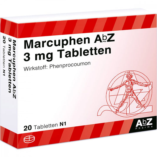 Das Produktfoto zeigt Marcuphen Abz 3 Mg Tabletten (20 stk) PZN 12345626