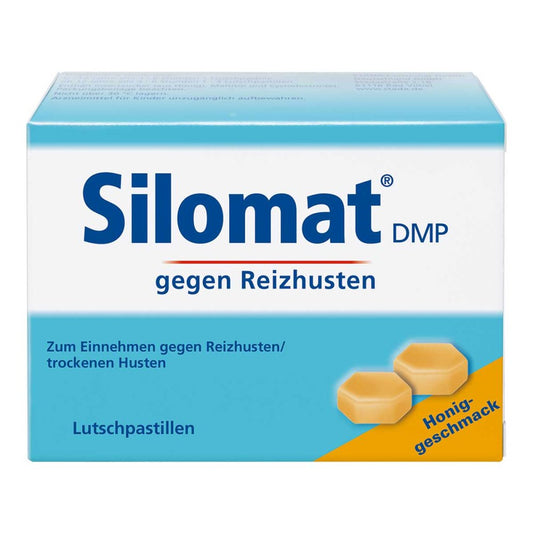Das Produktfoto zeigt Silomat Dmp Gegen Reizhusten Lutschpast.M.Honig (40 stk) PZN 12361602