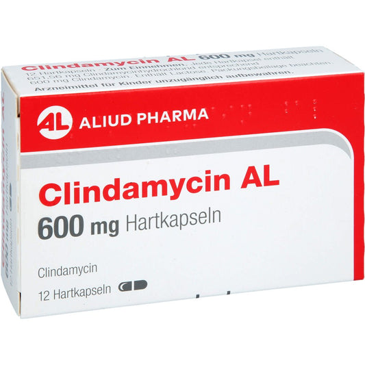 Das Produktfoto zeigt Clindamycin Al 600 Mg Hartkapseln (12 stk) PZN 12364693