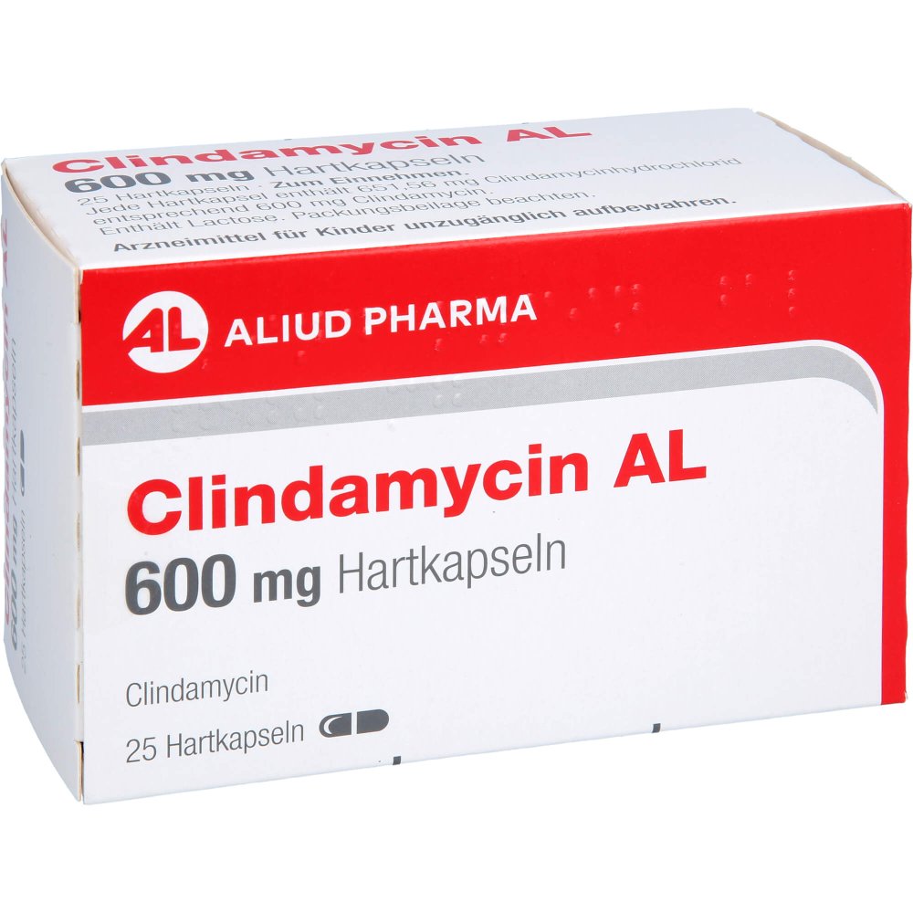 Das Produktfoto zeigt Clindamycin Al 600 Mg Hartkapseln (25 stk) PZN 12364747