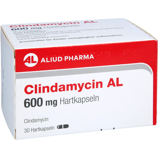 Das Produktfoto zeigt Clindamycin Al 600 Mg Hartkapseln (30 stk) PZN 12364753