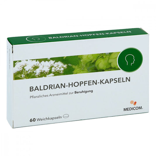 Das Produktfoto zeigt Baldrian Hopfen-Kapseln (60 stk) PZN 12385689