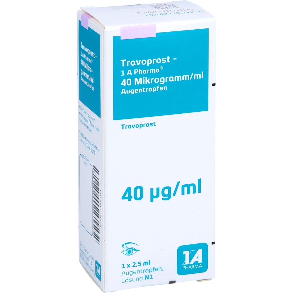 Travoprost-1a Pharma 40 Mikrogramm/Ml Augentropfen (2.5 ml)