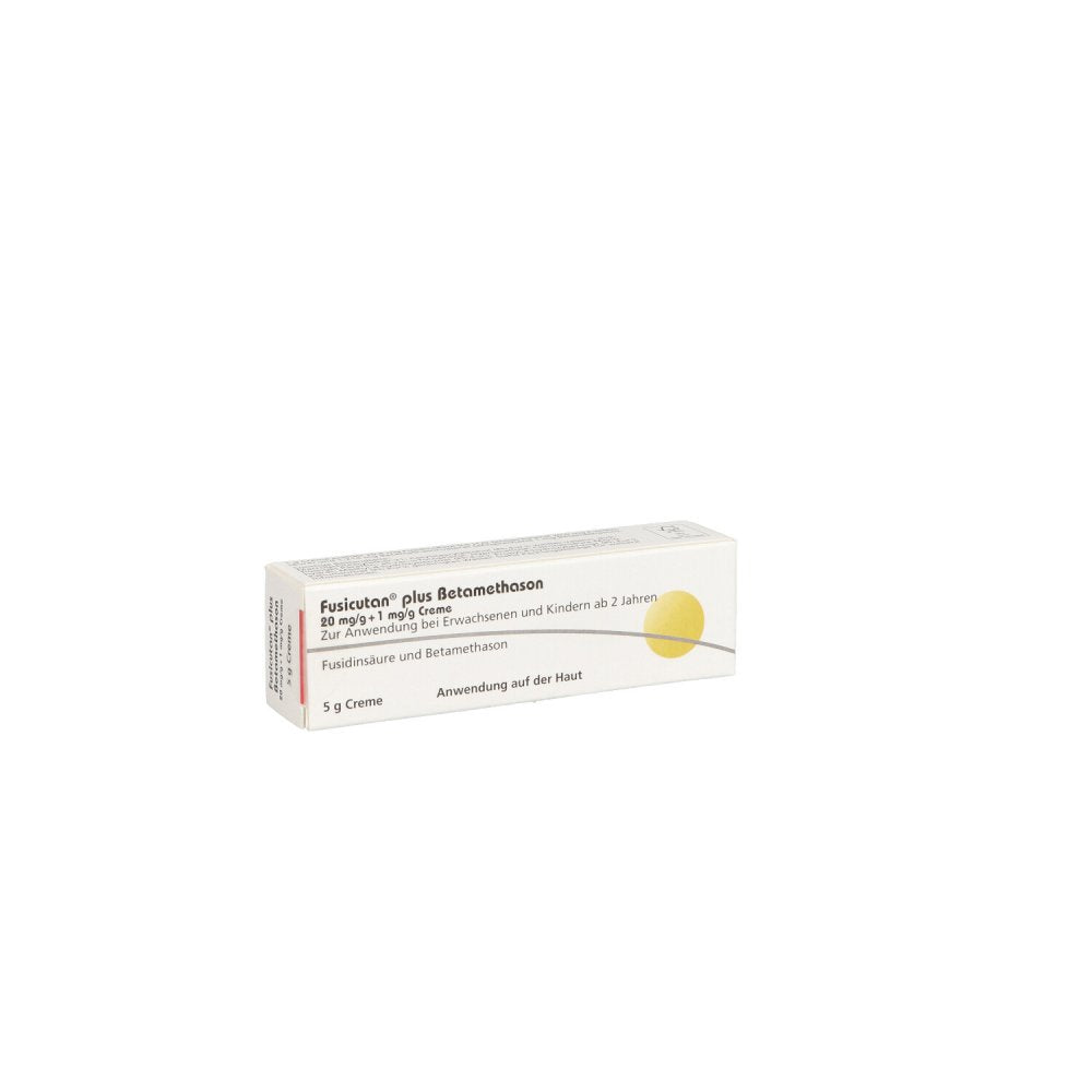 Das Produktfoto zeigt Fusicutan Plus Betamethason 20 Mg/G + 1 Mg/G Creme (5 g) PZN 12395535