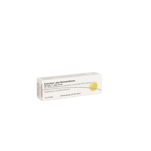 Das Produktfoto zeigt Fusicutan Plus Betamethason 20 Mg/G + 1 Mg/G Creme (5 g) PZN 12395535