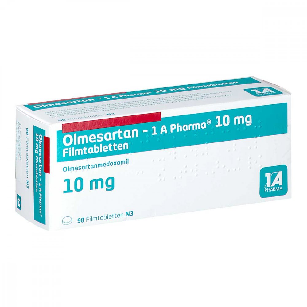 Olmesartan-1a Pharma 10 Mg Filmtabletten (98 stk)