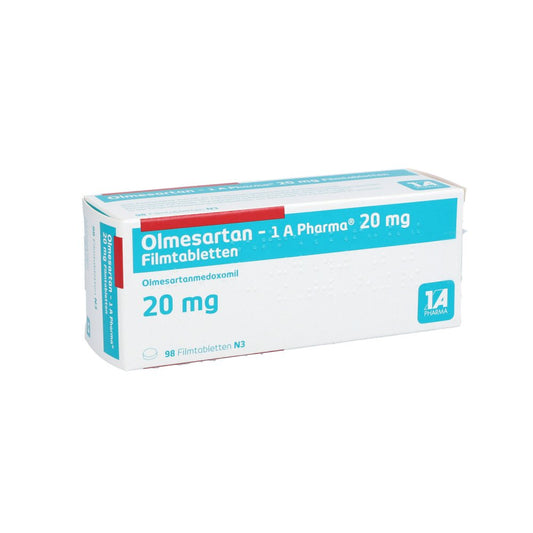 Olmesartan-1a Pharma 20 Mg Filmtabletten (98 stk)