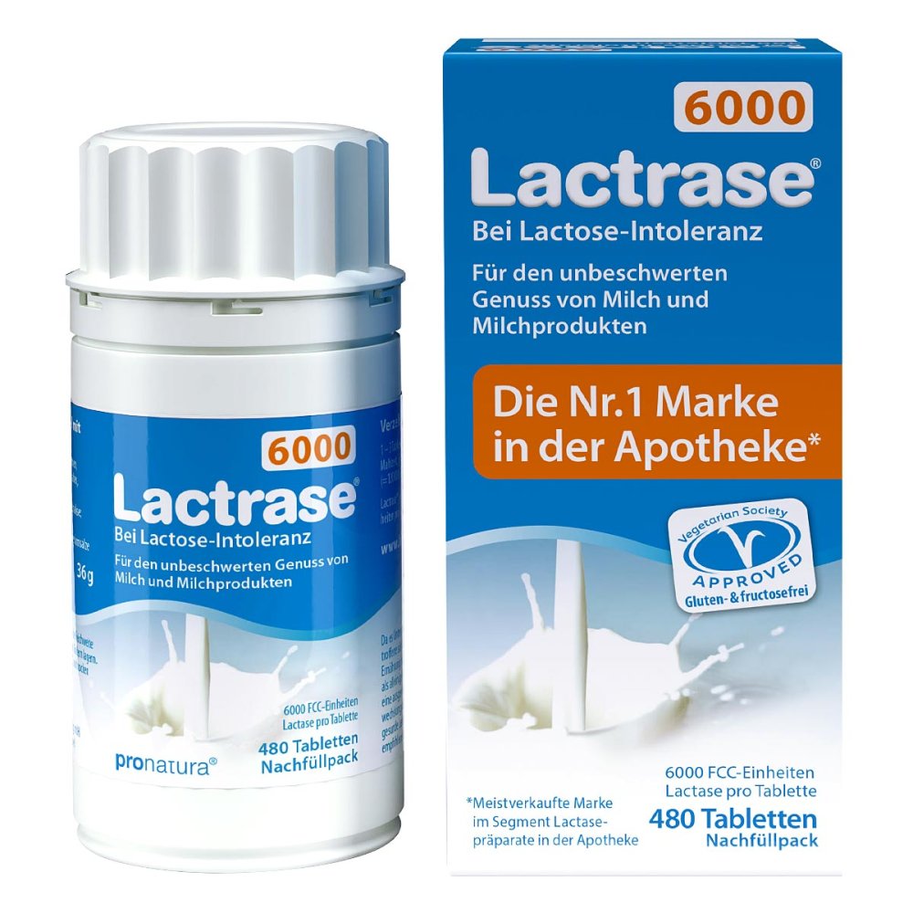 Lactrase 6.000 Fcc Tbl.Klickspender-Nachfüllpack (480 stk)