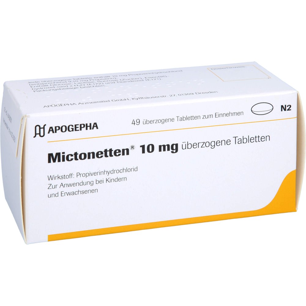 Das Produktfoto zeigt Mictonetten 10 Mg Überzogene Tabletten (49 stk) PZN 12438776