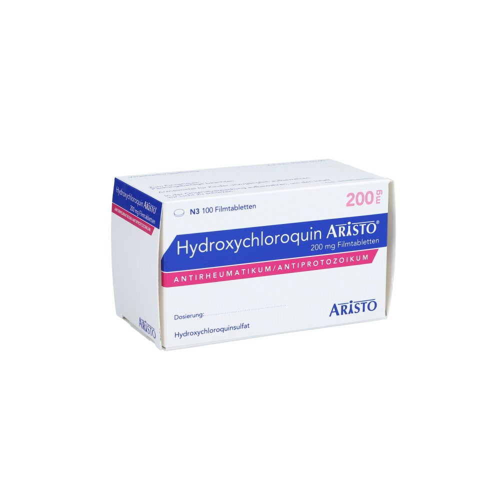 Das Produktfoto zeigt Hydroxychloroquin Aristo 200 Mg Filmtabletten (100 stk) PZN 12444587