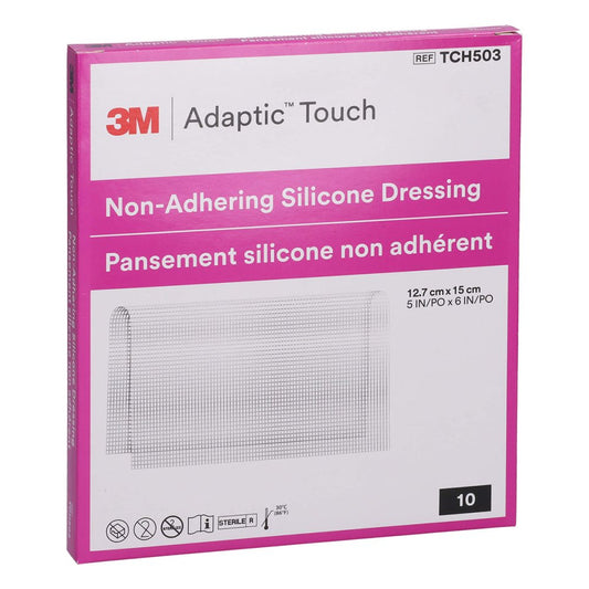 Das Produktfoto zeigt Adaptic Touch 12,7x15 Cm Nichthaft.Sil.Wundauflage (10 stk) PZN 12448438