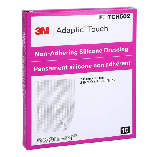 Das Produktfoto zeigt Adaptic Touch 7,6x11 Cm Nichthaft.Sil.Wundauflage (10 stk) PZN 12448444