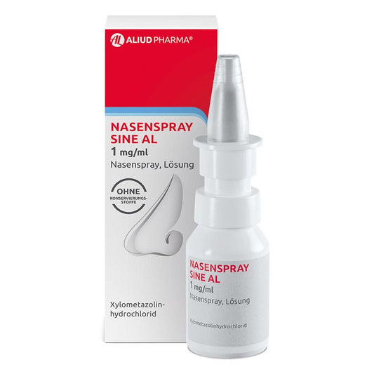 Das Produktfoto zeigt Nasenspray Sine Al 1 Mg/Ml Nasenspray (10 ml) PZN 12464124