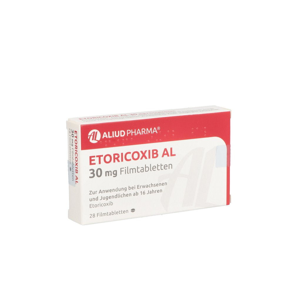 Das Produktfoto zeigt Etoricoxib Al 30 Mg Filmtabletten (28 stk) PZN 12464408