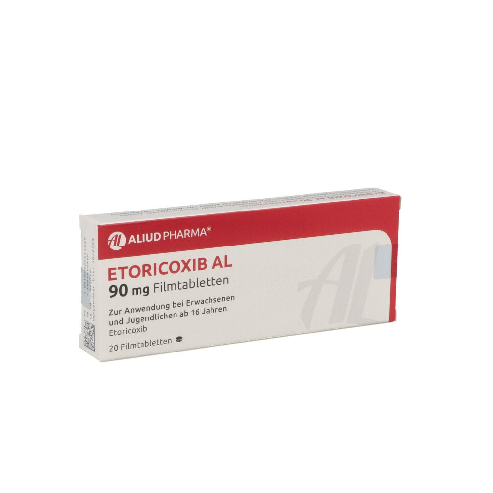 Das Produktfoto zeigt Etoricoxib Al 90 Mg Filmtabletten (20 stk) PZN 12464466