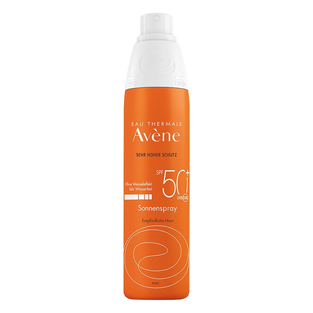 Das Produktfoto zeigt Avene Sunsitive Sonnenspray Spf 50+ (200 ml) PZN 12474252