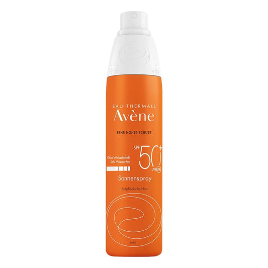 Das Produktfoto zeigt Avene Sunsitive Sonnenspray Spf 50+ (200 ml) PZN 12474252