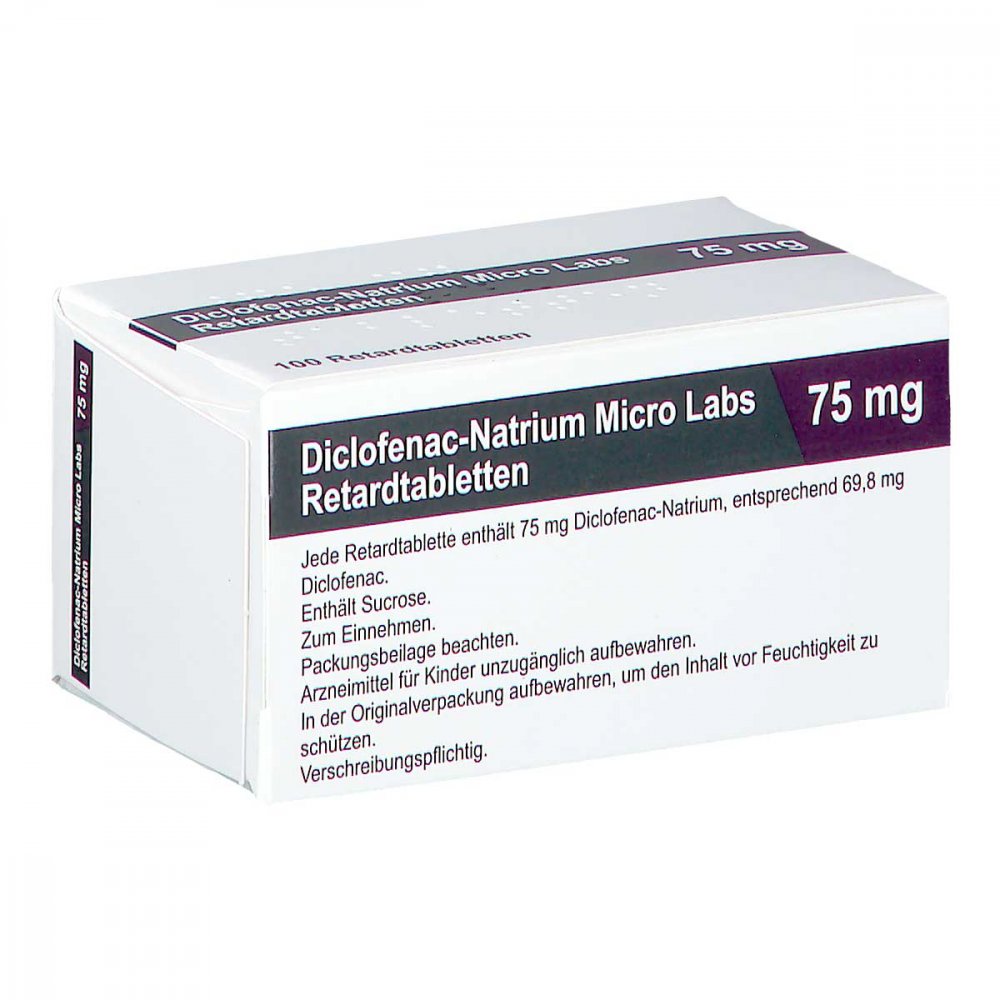 Diclofenac Natrium Micro Labs 75 Mg Retardtabl. (100 stk)