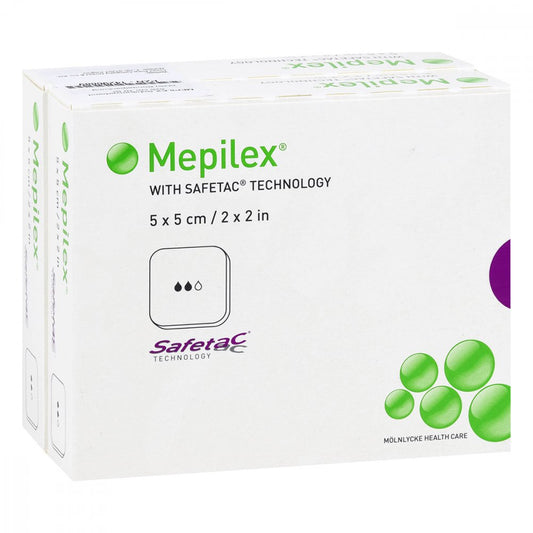 Das Produktfoto zeigt Mepilex 5x5 Cm Schaumverband (10 stk) PZN 12484948