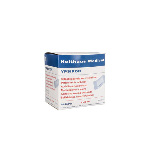 Das Produktfoto zeigt Wundverband Steril Ypsipor 8x10 Cm (50 stk) PZN 12498258