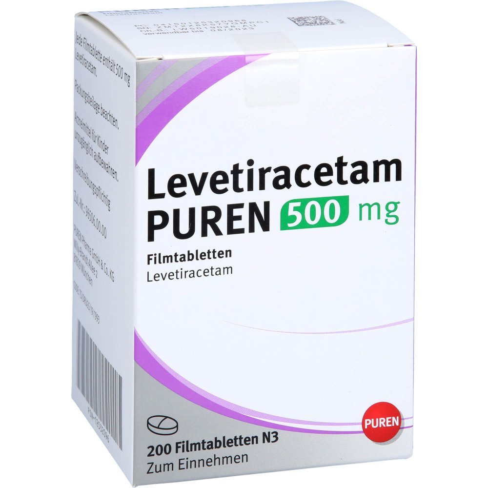 Levetiracetam Puren 500 Mg Filmtabletten (200 stk)