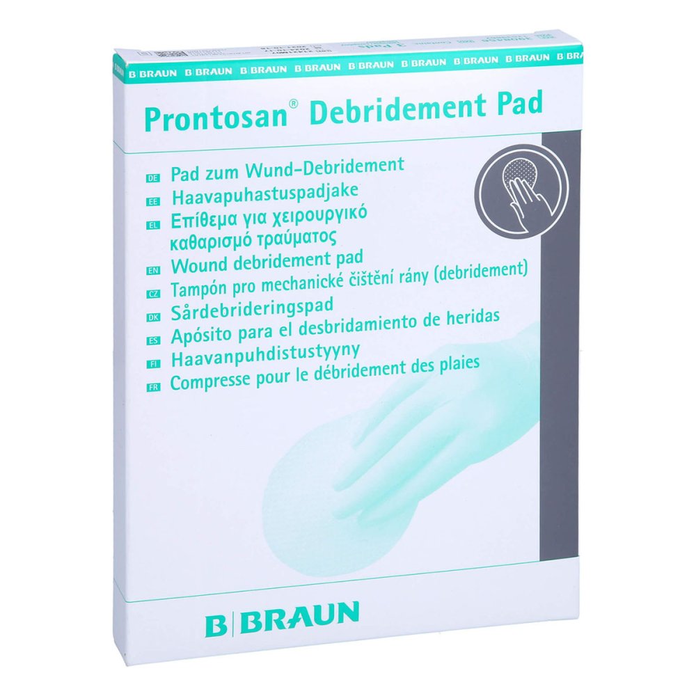 Das Produktfoto zeigt Prontosan Debridement Pad (3 stk) PZN 12539862