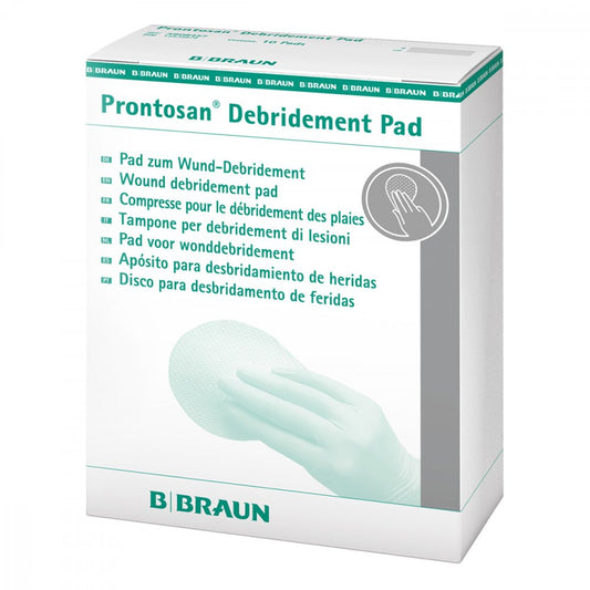 Das Produktfoto zeigt Prontosan Debridement Pad (10 stk) PZN 12539879