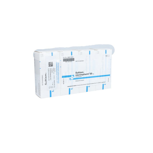 Das Produktfoto zeigt Sultiam-Neuraxpharm 50 Mg Filmtabletten (200 stk) PZN 12547407