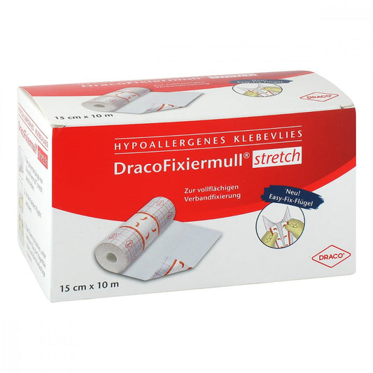 Das Produktfoto zeigt Dracofixiermull Stretch 15 Cmx10 M (1 stk) PZN 12548513