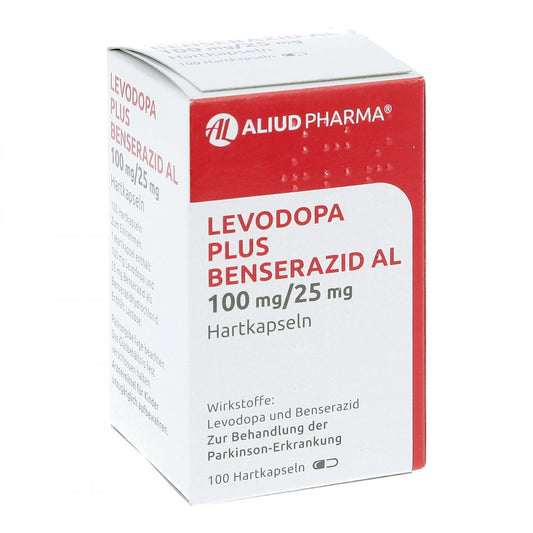Levodopa Plus Benserazid Al 100 Mg/25 Mg Hartkaps. (100 stk)