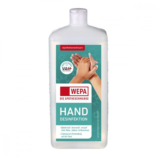 Das Produktfoto zeigt Wepa Handdesinfektion (1000 ml) PZN 12567404
