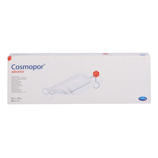 Das Produktfoto zeigt Cosmopor Advance Wundverband 10x35 Cm (10 stk) PZN 12577584
