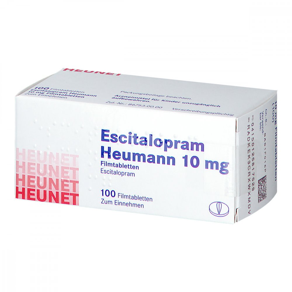 Escitalopram Heumann 10 Mg Filmtabletten Heunet (100 stk)