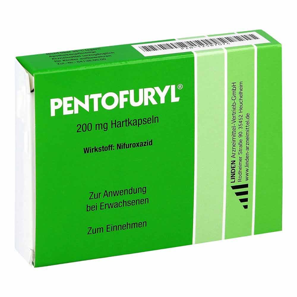 Das Produktfoto zeigt Pentofuryl 200 Mg Hartkapseln (12 stk) PZN 12587074