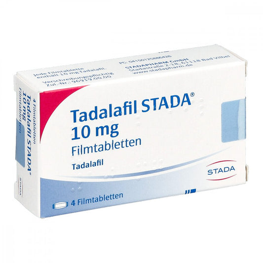 Das Produktfoto zeigt Tadalafil Stada 10 Mg Filmtabletten (4 stk) PZN 12588642