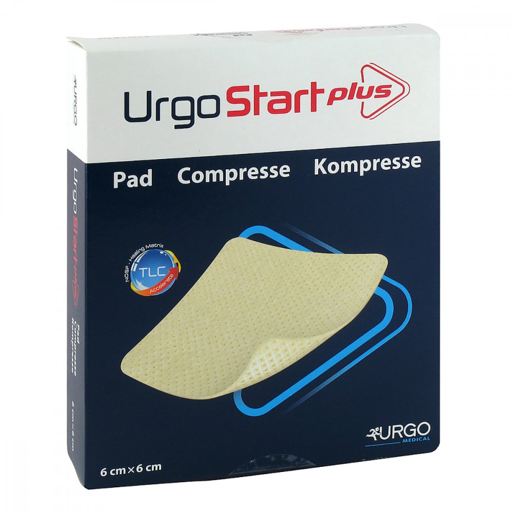 Das Produktfoto zeigt Urgostart Plus Kompresse 6x6 Cm (10 stk) PZN 12596110