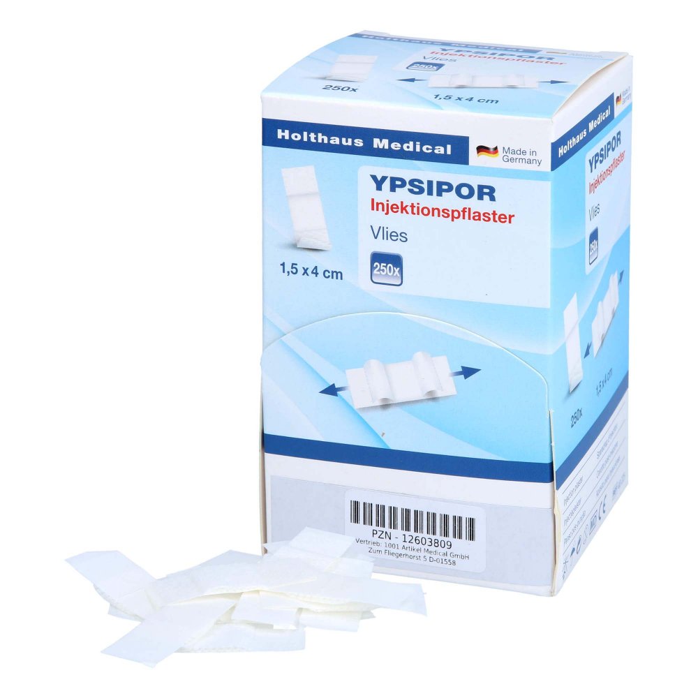 Das Produktfoto zeigt Ypsipor Injektionspflaster 1,5x4 Cm (250 stk) PZN 12603809