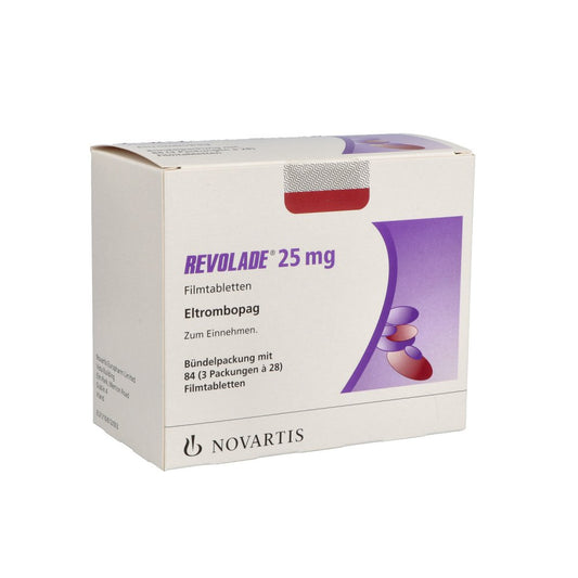 Das Produktfoto zeigt Revolade 25 Mg Filmtabletten (3X28 stk) PZN 12643401