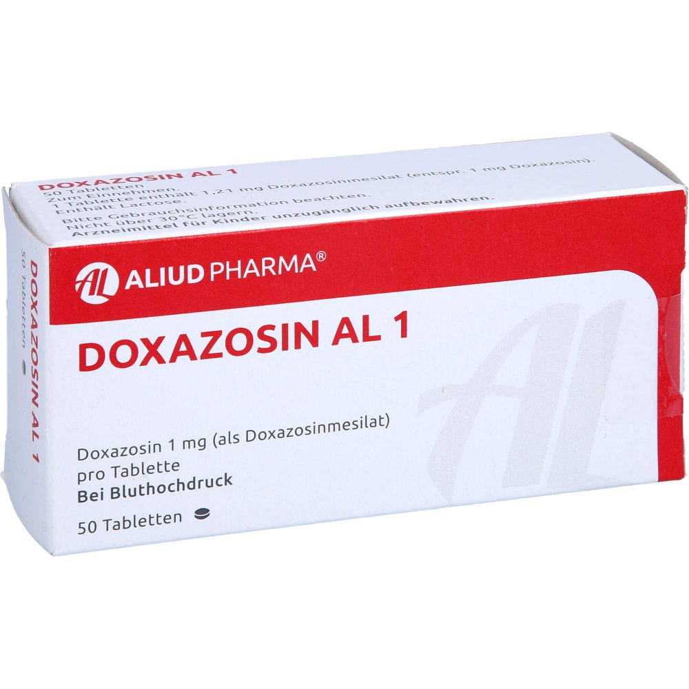 Das Produktfoto zeigt Doxazosin Al 1 Tabletten (50 stk) PZN 12644688